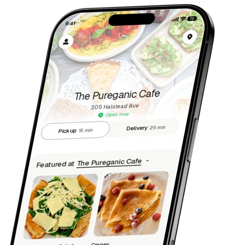 The Pureganic Cafe app preview