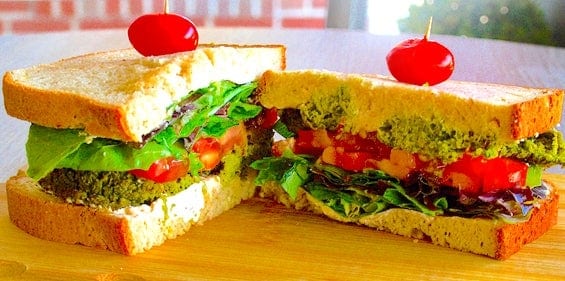 Quinoa Veggie Sandwich.